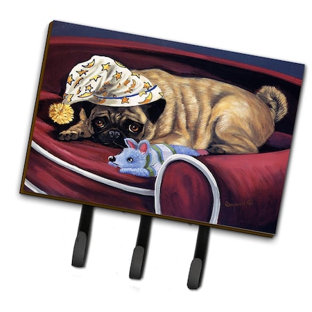Carolines Treasures 6 x 2 x 9 in. Pug Goodnight Sweetheart Leash or Key Holder PPP3269TH68